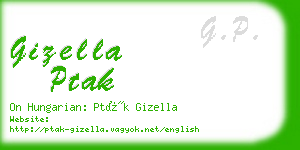 gizella ptak business card